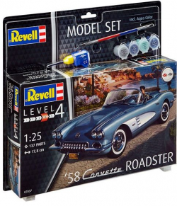 Plastový model Revell Corvette Roadster '58 Model Set 1/25, 67037