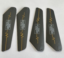 Náhradné Diely  rotorové listy čierne dĺžka 82mm, set 4ks