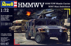 Plastikový model Revell HMMWV M966 TOW Missile Carrier M997 Maxi Ambulance 03147