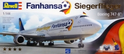 Plastový model Revell Boeing 747-8 Lufthansa Fanhansa Siegerflieger, 01111