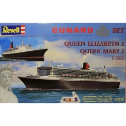 Plastikový model na lepenie Revell Cunard Set Queen Elizabeth 2 / Queen Mary 2 05712