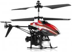 Rc helikoptéra na ovládanie WLtoys V757 s bublifukom červený