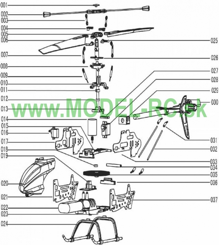 Servisny manuál MJX F45, F645, F-45, F-645