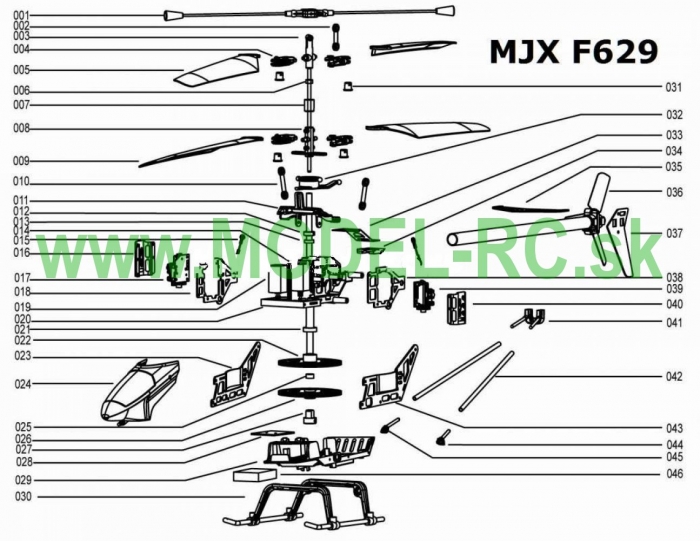 Servisny manuál MJX F29, F629, F-29, F-629