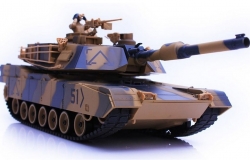 RC Tank na diaľkové ovládanie HuanQi  M1 Abrams ASG RTR 1:24 airsoft
