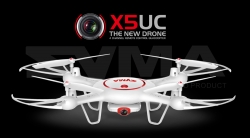 RC kvadrokoptéra Syma X5UC, kamera 1MP, 2.4GHz, funkcia vznášania a plánovanie trás, biela