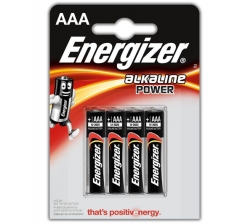 Alkalická batéria Energizer Alkaline POWER AAA, 4 ks