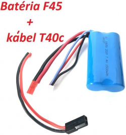 Náhradná batéria MJX F45,T23, T55, 7.4V 1500mAh Lion + kábel T40c