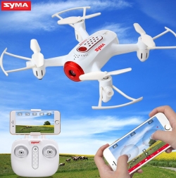 RC dron Syma X22W, FPV WiFi kamera, 2.4GHz, auto-start, funkcia zavesenia, biely