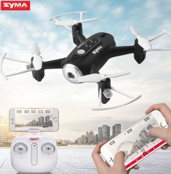 RC dron Syma X22W, FPV WiFi kamera, 2.4GHz, auto-start, funkcia zavesenia, čierny