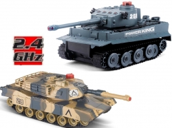 RC Súbojové tanky na diaľkové ovládanie 1:24, German Tiger - Abrams 2,4GHz