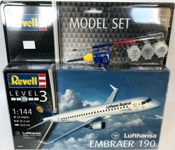 Plastový model Revell Embraer 190 Lufthansa Model Set 1/144, 63937