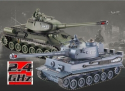 RC Súbojové tanky na diaľkové ovládanie, UF: Russian T-34 a German Tiger, 2.4GHz