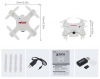 RC mini dron MJX X905C, HD Camera + SD 4GB, 2.4GHz, bielý