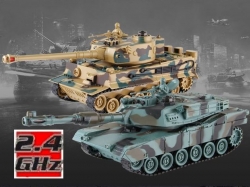 RC Súbojové tanky na ovládanie, M1A2 Abrams and German Tiger v2 2.4GHz 1:28 RTR 