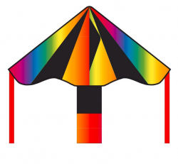 Šarkan Invento, Ecoline: Simple Flyer Black Rainbow 85 cm, jednolanový 102136