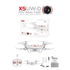 RC kvadrokoptéra Syma X5UW-D, FPV 720p kamera WiFi, diaľkovo otáčacia kamera, biela