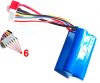 Náhradné diely G.T. Model, batéria LiPo 14.8V 1500mAh, 6-pin, GTM/QS8006-014