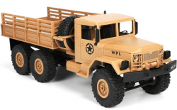 RC Vojenský nákladný automobil na diaľkové ovládanie WPL B-16, 6x6, 2.4GHz žltý