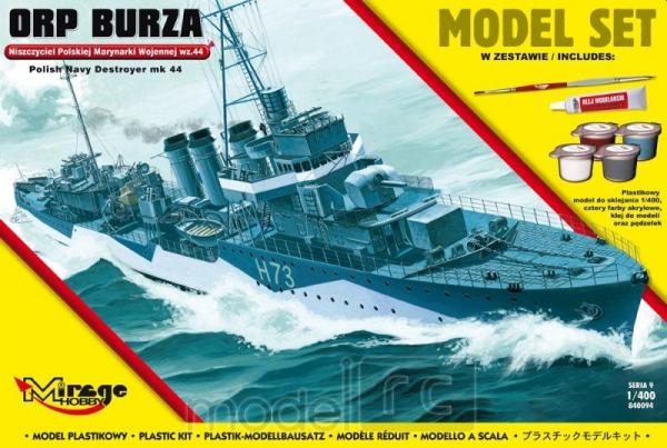Plastový model MIRAGE: ORP 'BURZA' wz.44 Polish Destroyer of WWII