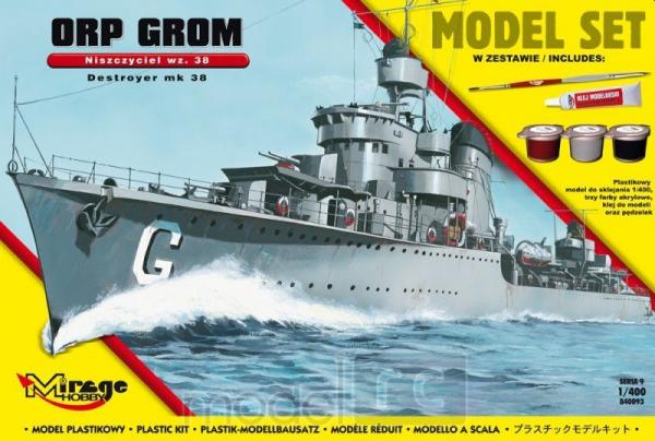 Plastový model MIRAGE ORP 'GROM' wz.38 Poľský torpédoborca ​​druhej svetovej vojny