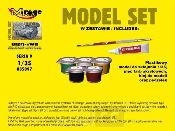 Plastový model Mirage Samohybný raketomet UE[f]-sWG set s farbami