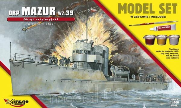Plastový model na lepenie MIRAGE ORP 'MAZUR' 1939 delostrelecká loď model-set