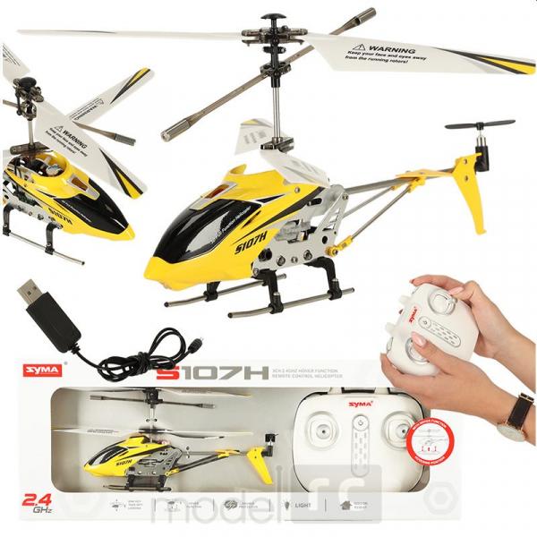 RC vrtuľník na ovládanie Syma S107H Phantom 2,4GHz - žltý