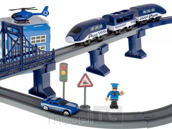 Elektrický policajný vláčik s policajnou stanicou Creator