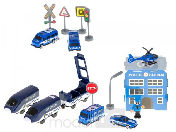 Elektrický policajný vláčik s policajnou stanicou Creator