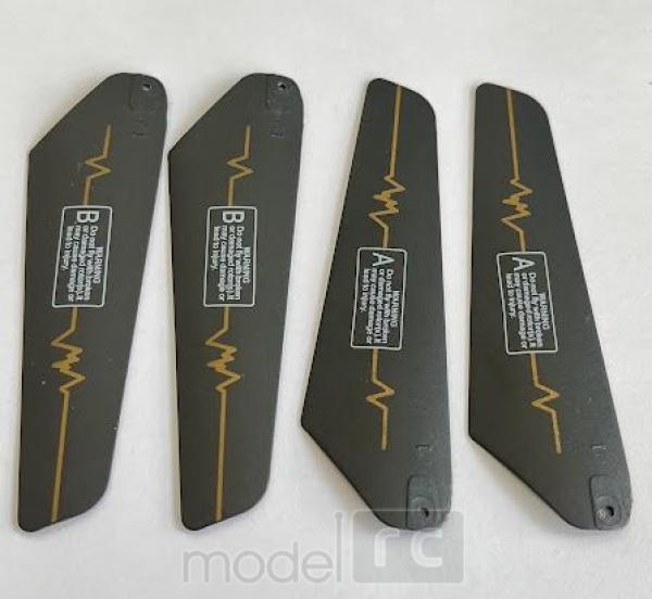 Náhradné Diely rotorové listy čierne dĺžka 82mm, set 4ks