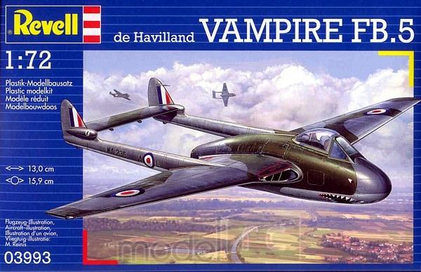 Plastikový model na lepenie Revell de Havilland Vampire FB.5, 03993
