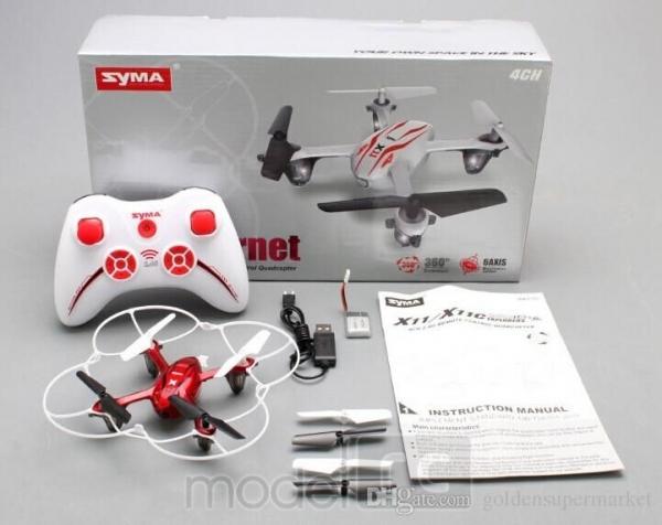 RC dron na ovládanie Syma X11c, HD kamera 2MP, 4CH 2,4GHz, červená