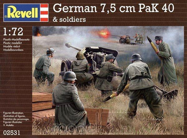 Plastové figúrky Revell German 7,5 cm PaK 40 & soldiers 1/72, 02531