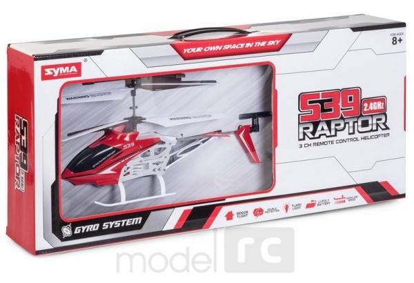 RC helikoptéra na diaľkové ovládanie Syma S39 Raptor  červená