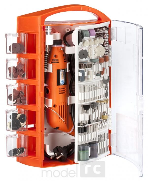 Elektrická mini vŕtačka PG Mini PG135W2 + 200 ks nástrojov s kufríkom