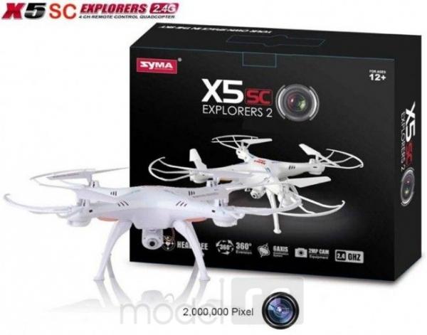 RC dron Syma X5SC EXPLORERS 2 s HD kamerou 2MP, 2,4GHz čierná