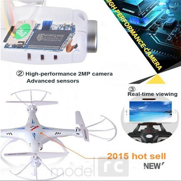 RC dron na ovládanie Syma X5SW Explorers 2, WiFi FPV, kamera HD, 2.4GHz