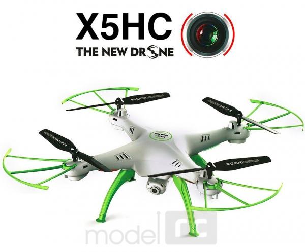 RC kvadrokoptéra Syma X5HC s HD kamerou 2MP, 2,4GHz, zeleno biela