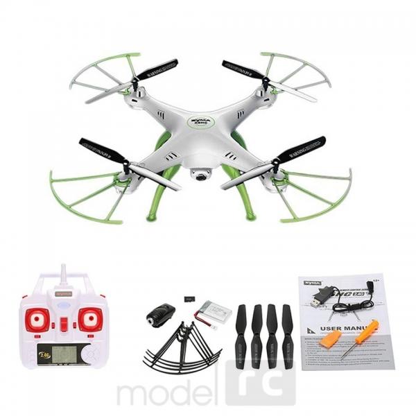 RC kvadrokoptéra Syma X5HC s HD kamerou 2MP, 2,4GHz, zeleno biela