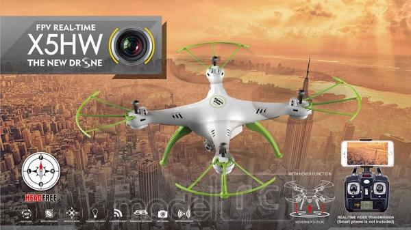 RC dron na diaľkové ovládanie Syma X5HW, WiFi FPV, kamera HD, 2.4GHz , zelená