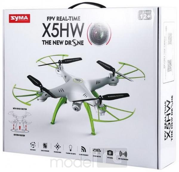 RC dron na diaľkové ovládanie Syma X5HW, WiFi FPV, kamera HD, 2.4GHz , zelená