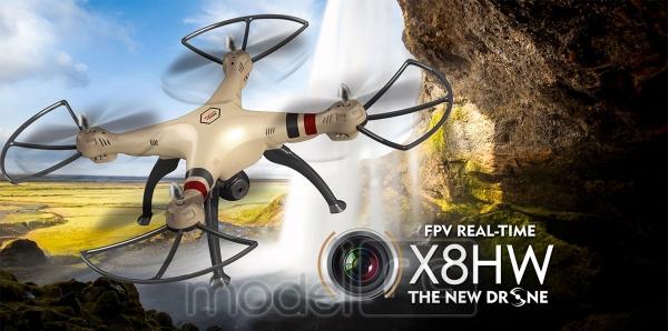 RC kvadrokoptéra Syma X8HW, WiFi FPV, kamera FPV 1MP, 2.4GHz, funkcia vznášania, dosah až do 70m