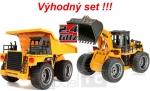 RC banské vyklápacie auto + Buldozer HUINATOYS, set 2.4GHz