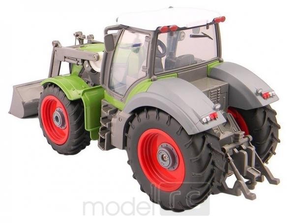 RC hračka Traktor s lyžicou a vyklápacou vlečkou Farm Tractor 1:28