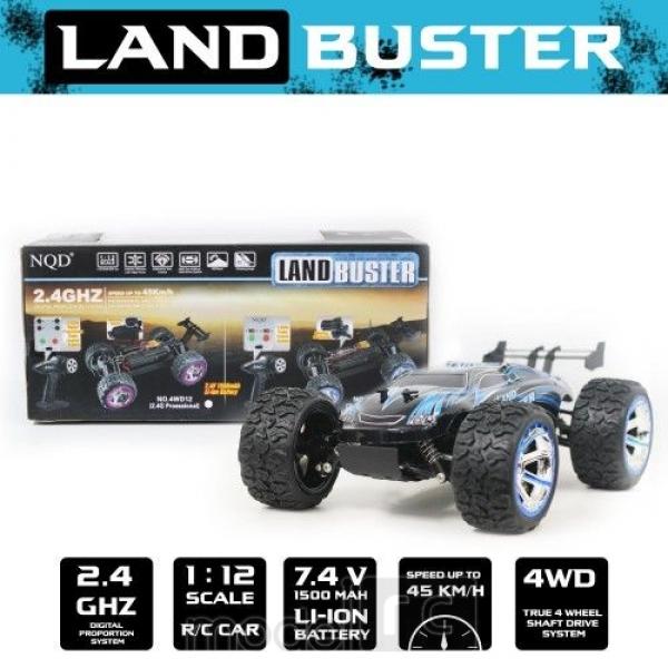 RC hračka na diaľkové ovládanie NQD Land Buster 1:12 Monster Truck žltý 2.4GHz