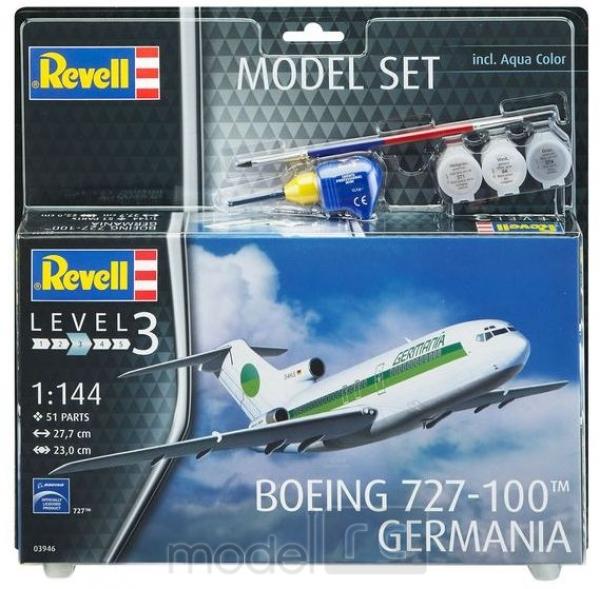 Plastový model Revell Boeing 727-100 Germania Model Set 1/144, 63946