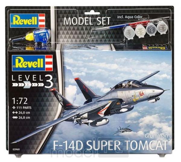 Plastový model Revell F-14D Super Tomcat Model Set 1/72, 63960