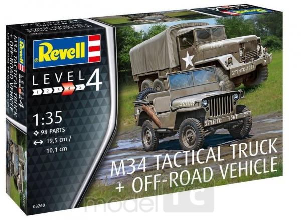 Plastikový model Revell M34 Tactical Truck & Off Road Vehicle 1/35, 03260