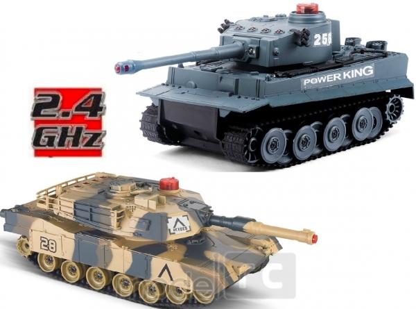 RC Súbojové tanky na diaľkové ovládanie 1:24, German Tiger - Abrams 2,4GHz